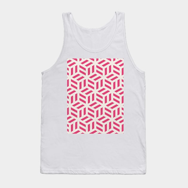 Square Box Linework Pattern Tank Top by Tobe_Fonseca